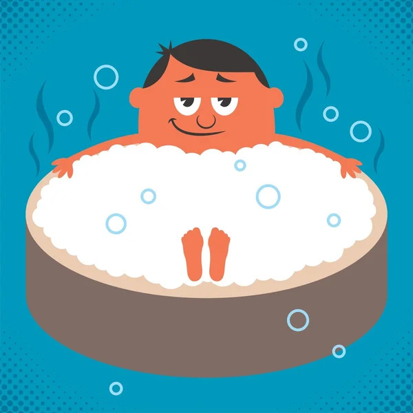 Jacuzzi Relaxation — Stock Vector