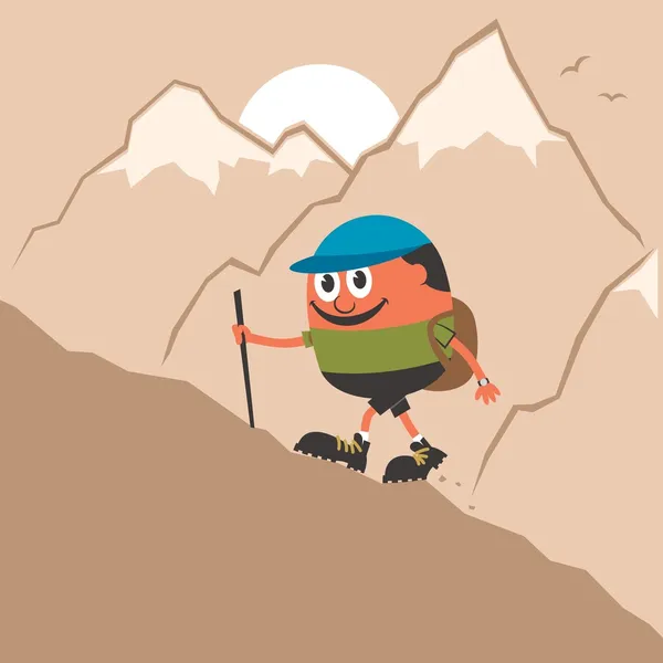 Mountaineering — Stock Vector