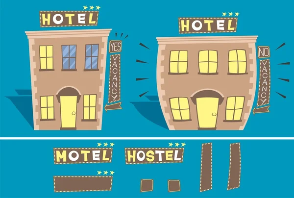 Illustrazione dell'hotel — Vettoriale Stock