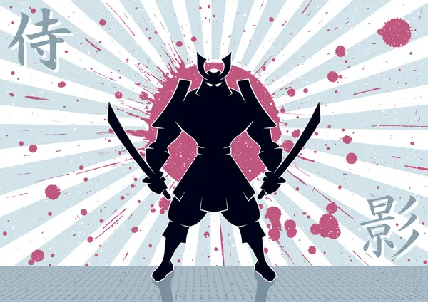 Samurai Background — Stock Vector