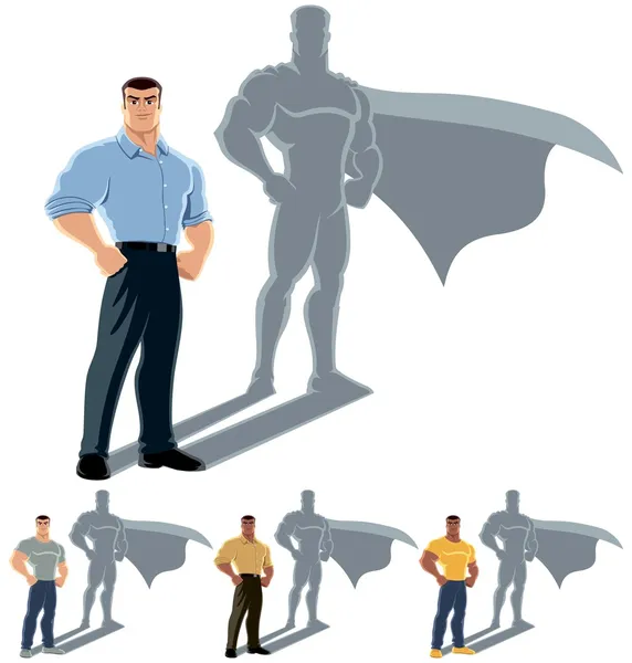 Hombre concepto de superhéroe — Vector de stock