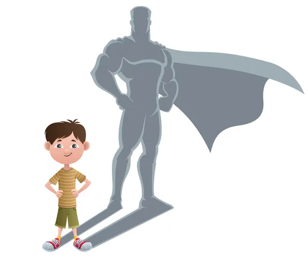 Boy Superhero Concept — Stock Vector