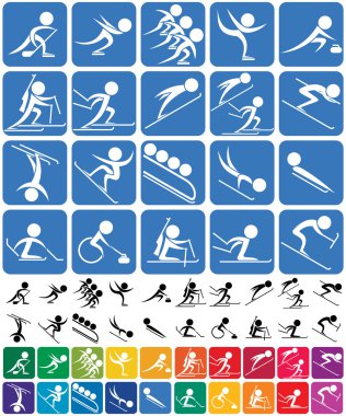Winter Sports Symbols clipart