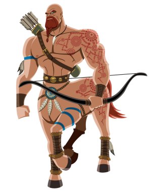 Centaur üzerine beyaz