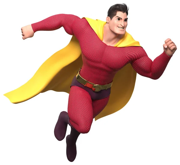 Super-herói correndo isolado — Fotografia de Stock