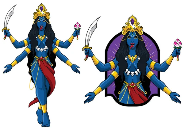 Indische Kali-Göttin — Stockvektor