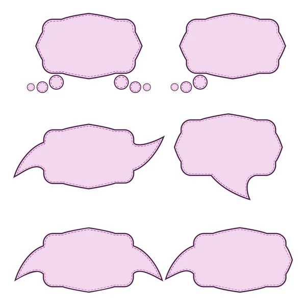 Stylish text bubbles pack — Stock Vector