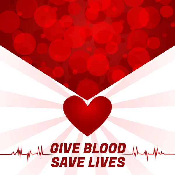 Give Blood, Save Lives — Stock Vector