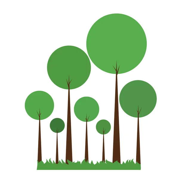 Зелені абстрактних дерева — стоковий вектор