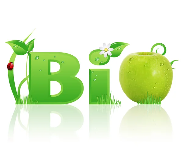 Palabra Bio ecológica — Foto de Stock