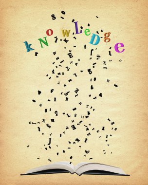 kitap dışarı patlama harfleri ile açıldı.