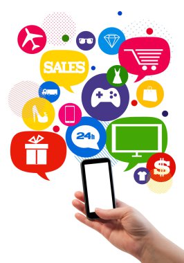 Online satış alışveriş ya da salonu iş şablonu.