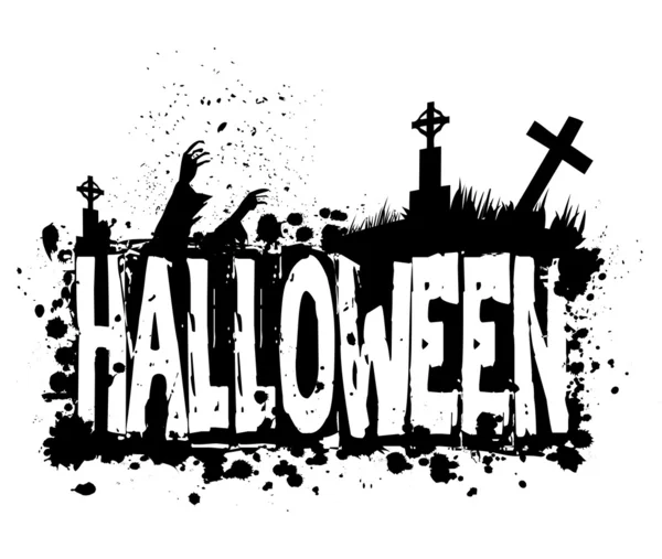 Halloween grunge silhouette background — Stock Photo, Image