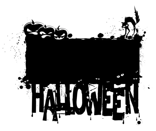 Halloween grunge silueta fondo — Foto de Stock