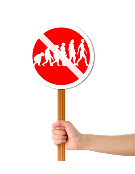 Hand holding red alert sign — Stock Photo, Image