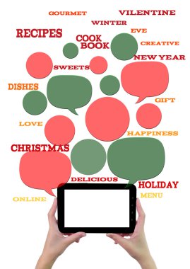 Online kış tatil tarifi web sitesi iş şablonu.