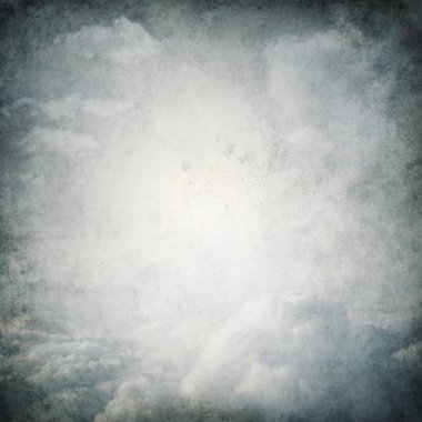 Neat grunge premade background with clouds clipart
