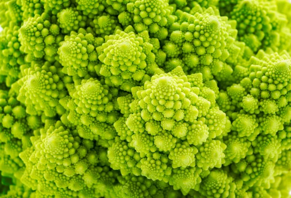 Tło zbliżenie piękne romanesco spirala brokułów — Zdjęcie stockowe