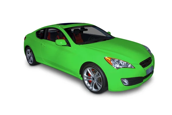 Zelené sportovní auto — Stock fotografie
