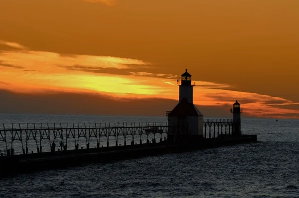 Faro del tramonto — Foto Stock