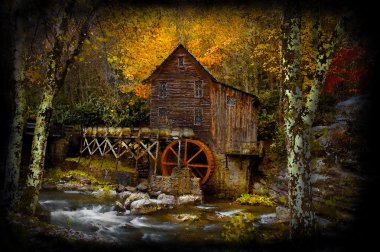 Autumn at the Grist Mill clipart