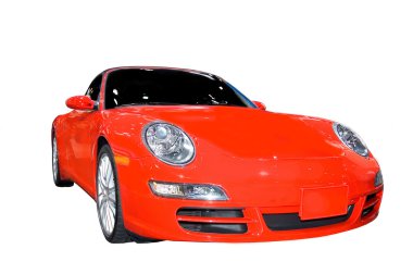 View Of A Red Porsche Boxster clipart