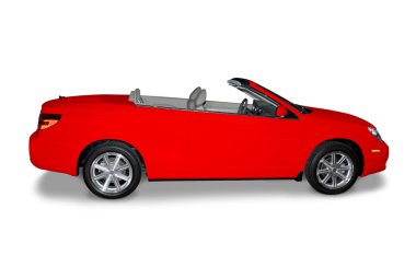 Kırmızı Cabrio araba