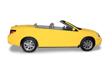 Sarı Cabrio araba