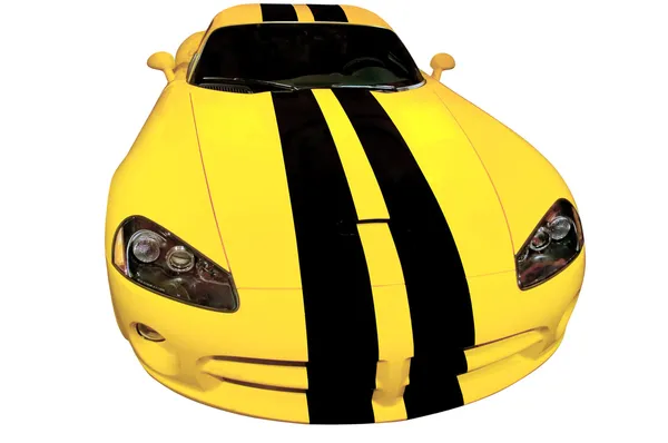 Carro de corrida amarelo — Fotografia de Stock