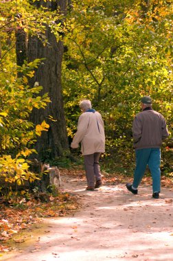 Yürüyüşe zevk yaşlılar