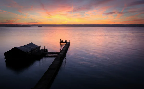 Sjön cayuga sunrise — Stockfoto