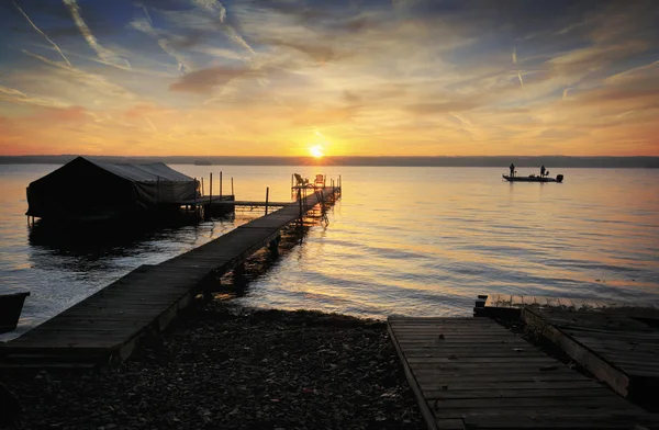 Sjön sunrise — Stockfoto