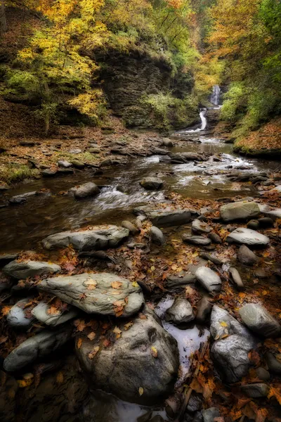 Cascade d'automne — Photo