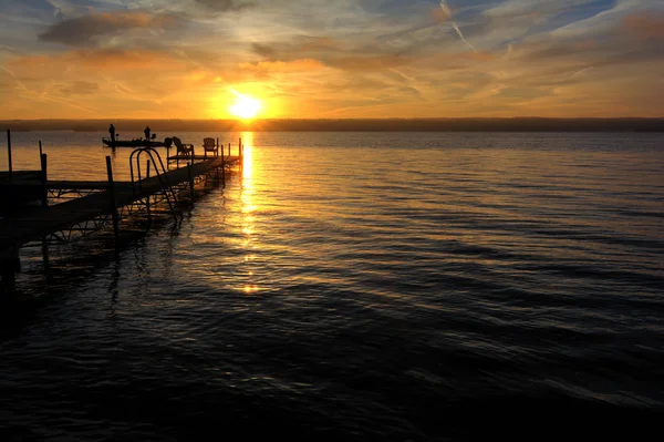 Sjön sunrise — Stockfoto