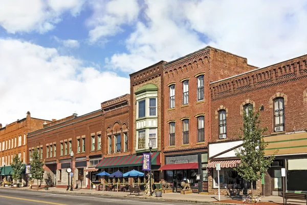 Små stad Main Street — Stockfoto