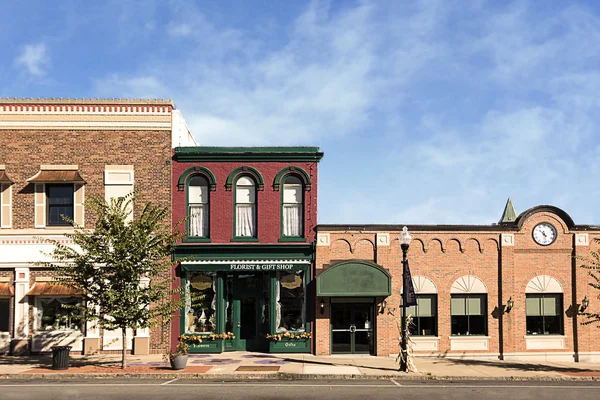 Small Town Main Street — Stockfoto