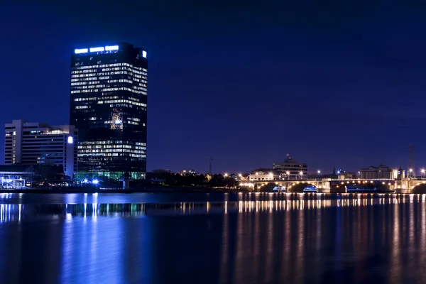 Luci della città Skyline — Foto Stock