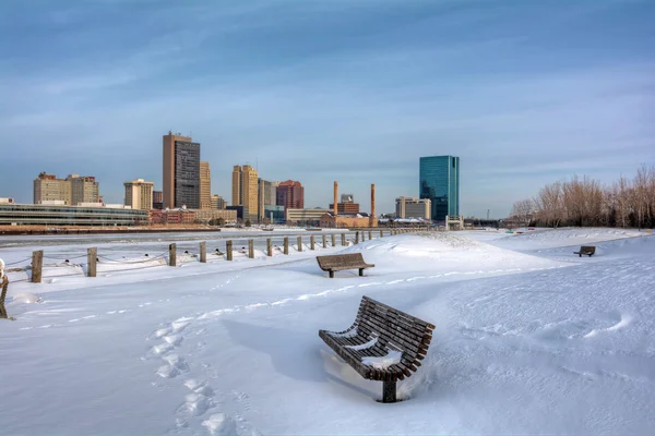 Panoramę miasta Zimowych — Zdjęcie stockowe