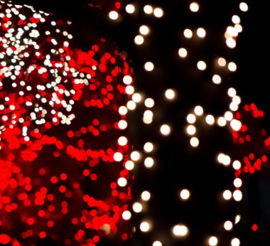 kırmızı & beyaz bokeh ışıklar