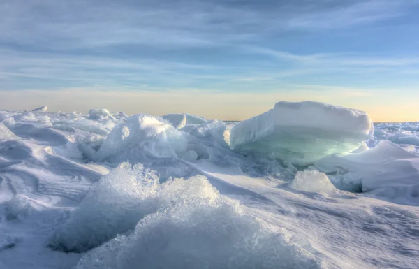 Lago Erie Ice Sunrise — Foto Stock