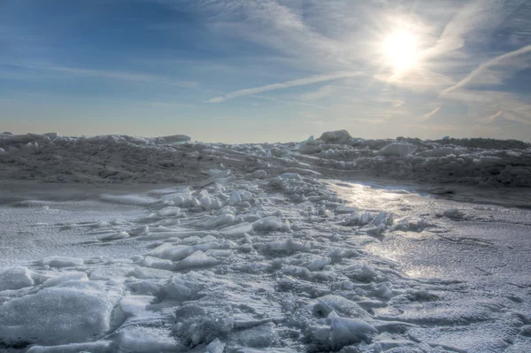 Lake Erie Ice Sunrise — Stock Photo, Image