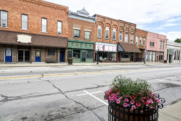 Small Town Main Street — Stock Photo, Image