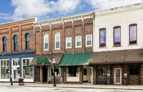 Small Town Main Street — Stock Photo, Image