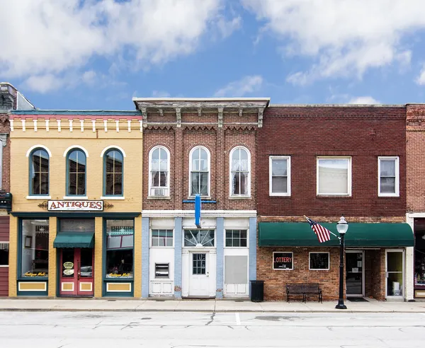 Small Town Main Street — Stock Photo, Image