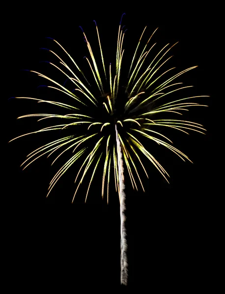 Fuochi d'artificio verdi isolati — Foto Stock