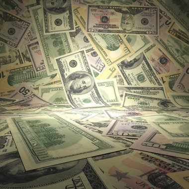 Amerikan Doları yüzeyden boş sahne.
