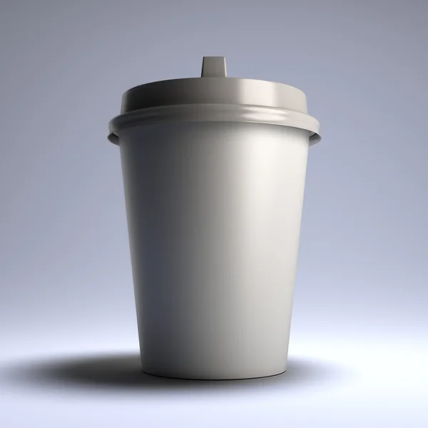 Kubek papierowy biały kawy. — Zdjęcie stockowe