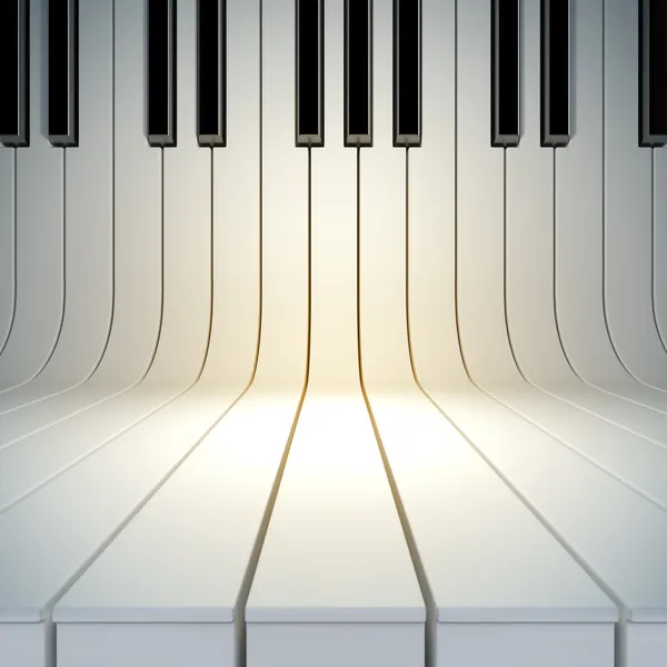 空白表面从钢琴键 — 图库照片