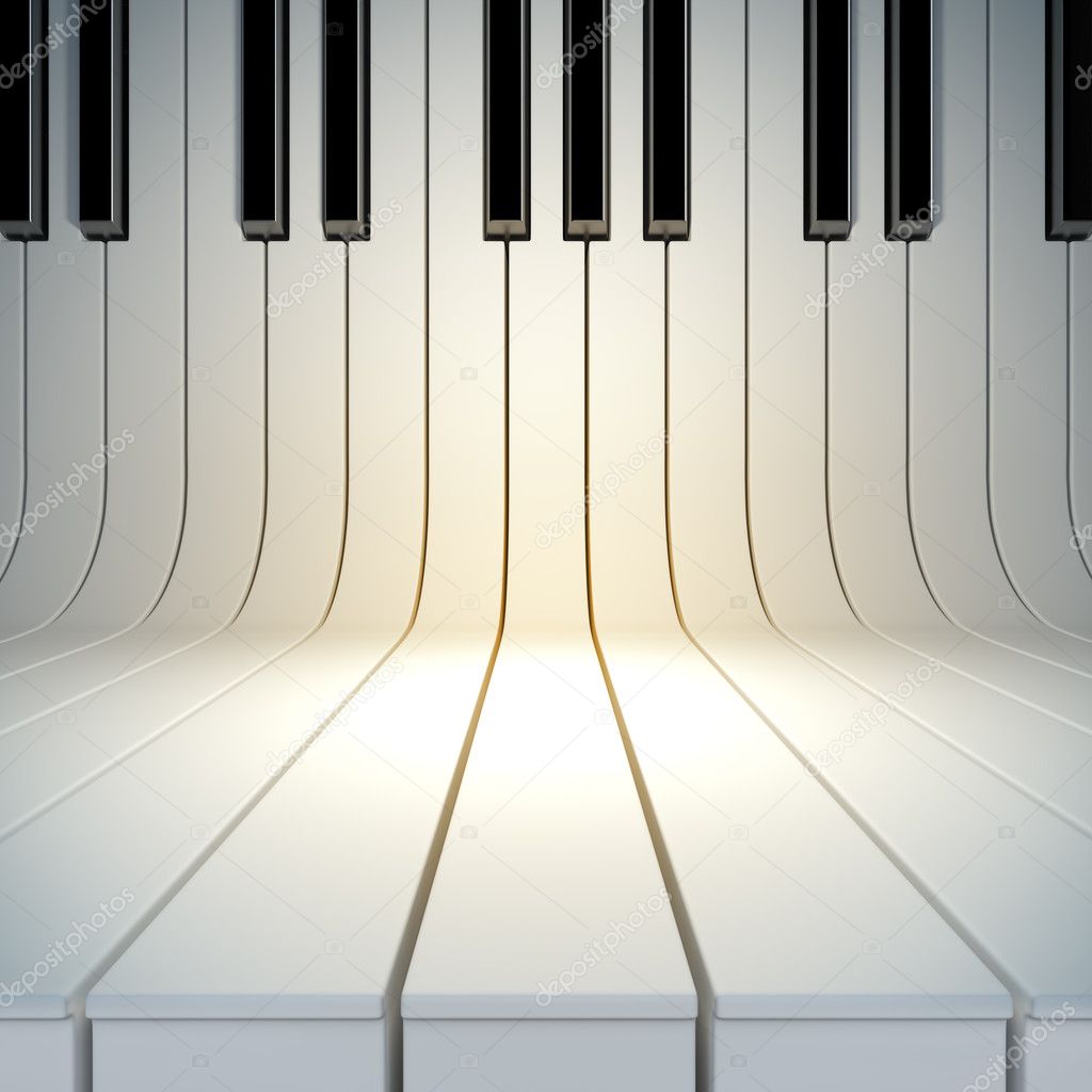 Blank surface from piano keys