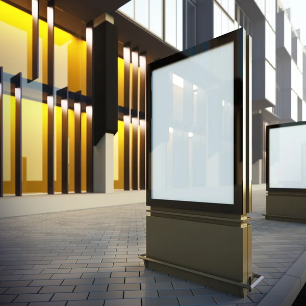 Vertical billboard in downtown. — Stock Photo, Image